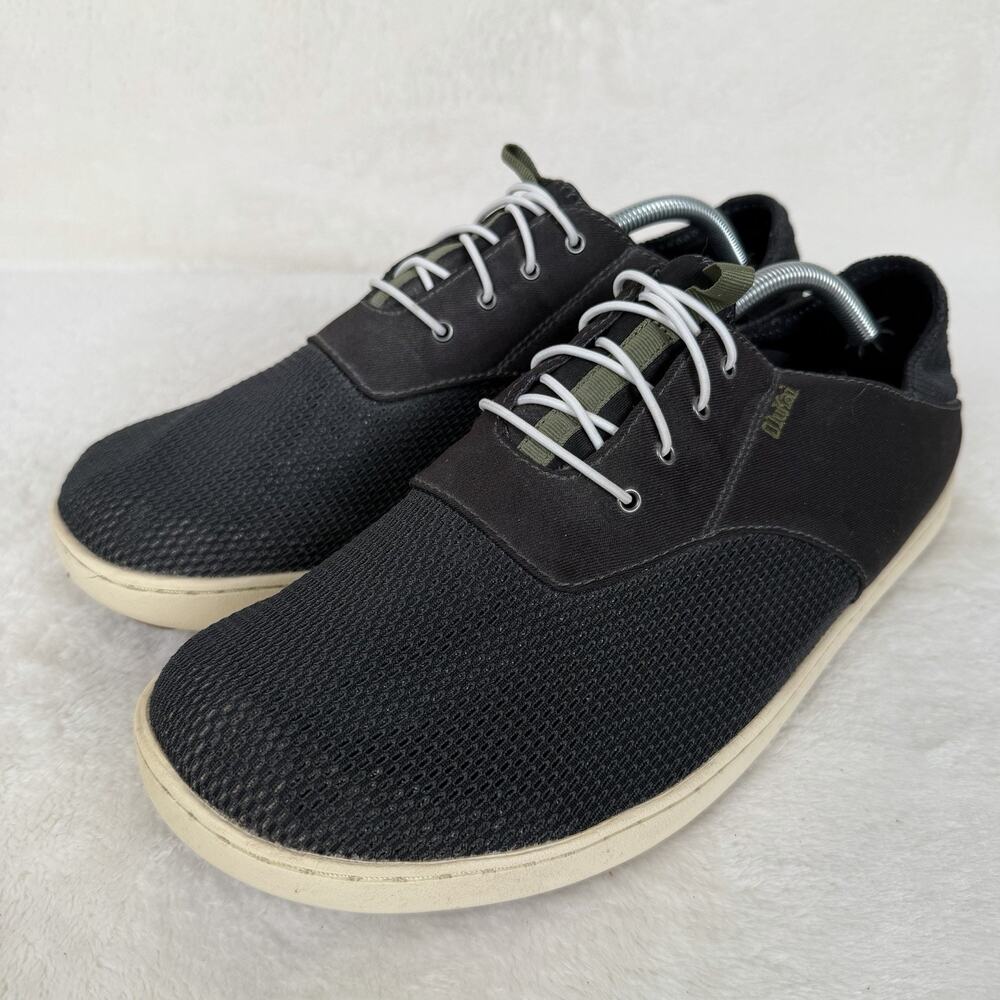 OluKai Nohea Moku Men’s Size 12 Black Mesh Lace Up Casual Sneakers Shoes